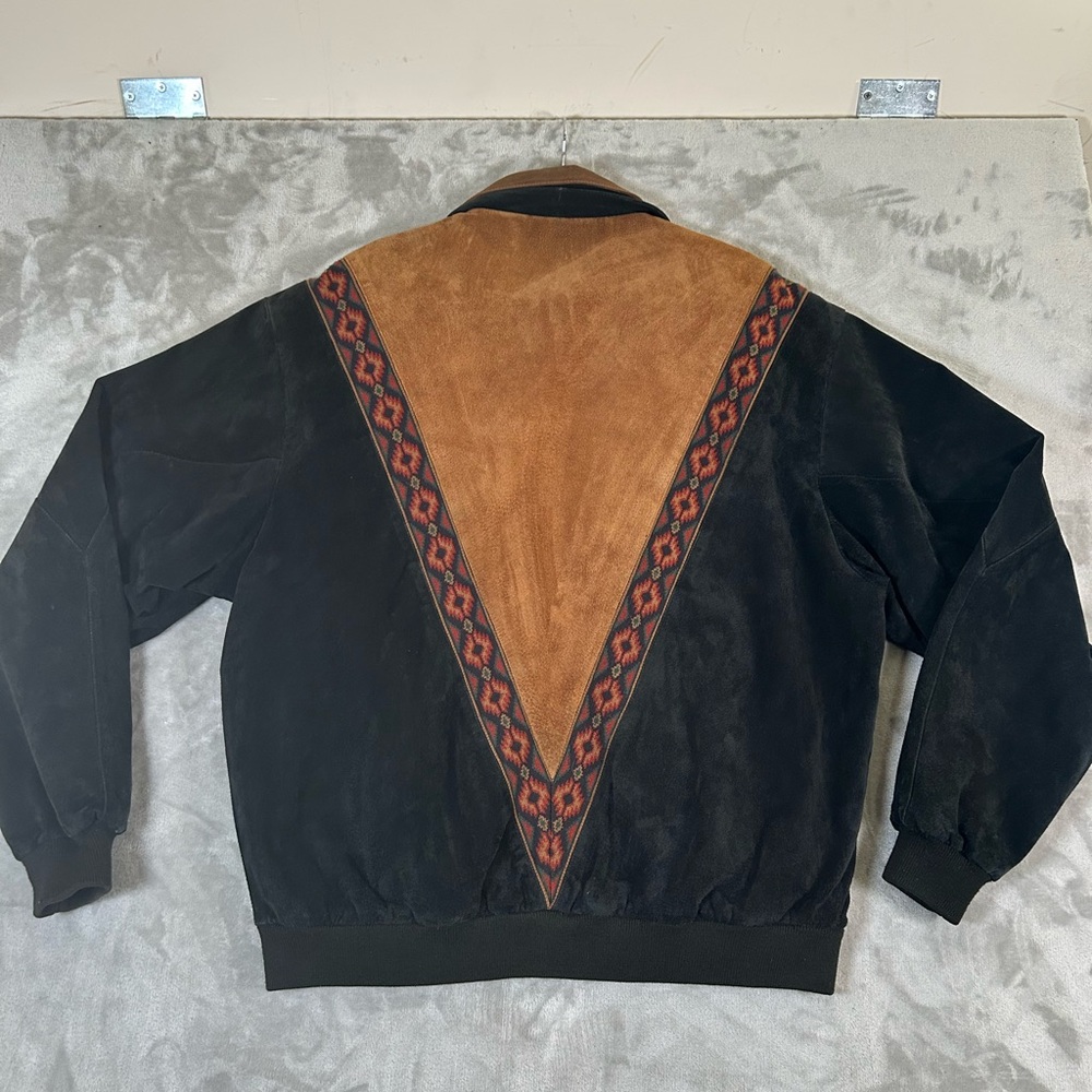 Vintage cripple creek two tone suede Aztec bomber jacket - Picture 10 of 14